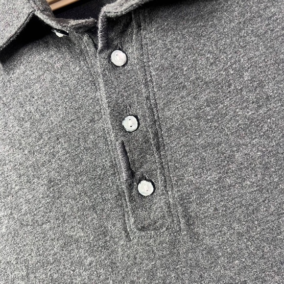 |•7 DIAMONDS•| Grey Polo Shirt Black Trim Size Large - Picture 5 of 12